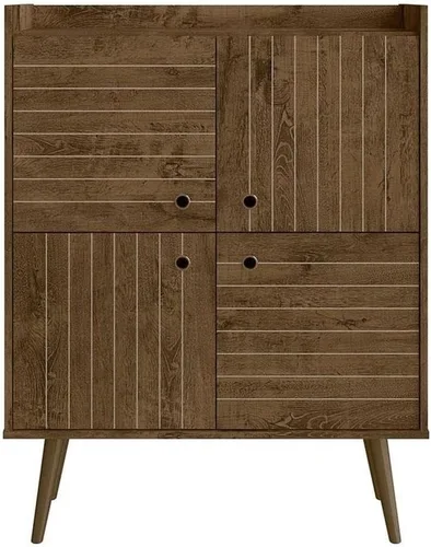 Vista 9 de Manhattan Comfort Bogart - Armario decorativo moderno de mediados de siglo de 45.5 pulgadas para uso en la oficina en casa y sala de estar, incluye