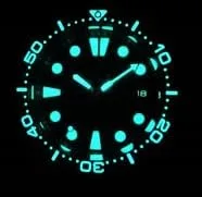 Vista 2 de Reloj de buceo automático de 984.3ft (1000 pies) con caja luminosa de acero inoxidable Super BGW9 Bisel de cerámica, cristal de zafiro