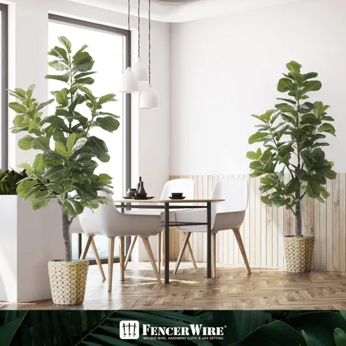 Vista 8 de Fencer Wire Árbol de higuera artificial de hoja de violín, 6/7 pies en maceta con musgo seco, para casa, oficina, tienda, árbol sintético de ficus