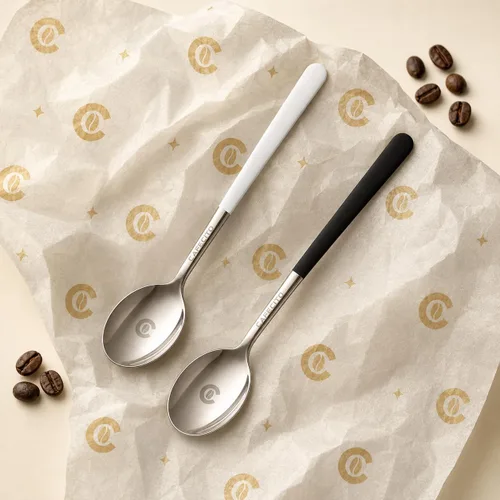 Vista 2 de CAFECITO® Espumita Ritual Set – Herramientas de preparación de café cubano con jarra de crema de acero inoxidable de 6 onzas y 2 cucharas para batir