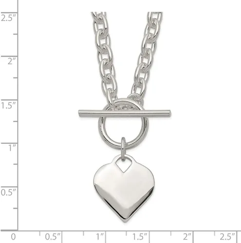 Vista 3 de Colgante de plata de ley 925 maciza con forma de corazón grabable