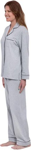 Vista 53 de PajamaGram Conjunto de pijama para mujer – Pijama para mujer, jersey novio, 100% algodón