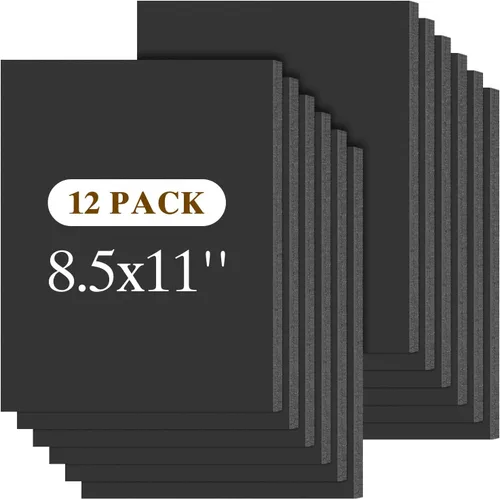Vista 22 de Mat Board Center - Paquete de 12 tableros de espuma negra de 12 x 12 Negro