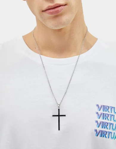 Vista 7 de FLYOW Collar de cruz para hombres, niños y mujeres, joyería de plata de ley 925 con cadena fuerte de 24 pulgadas de largo, regalos para el día