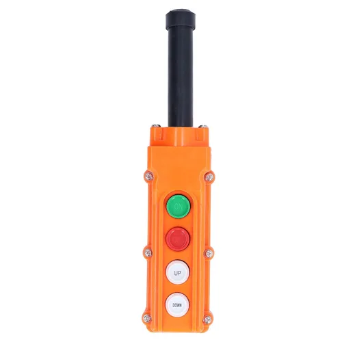 Vista 2 de COB-61A interruptor de botón de empuje de grúa Interruptor de control remoto de alzamiento a prueba de lluvia para grúas puertas traseras