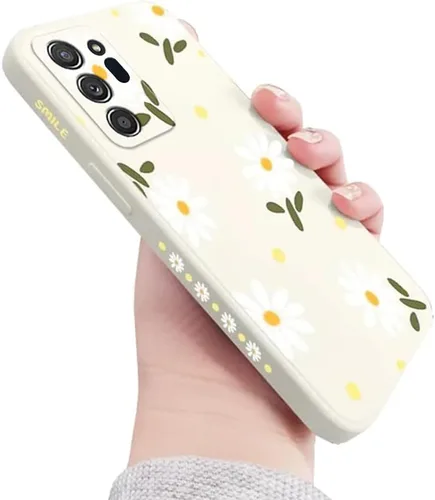 Vista 9 de Funda para Galaxy Note 20 Ultra, lindo patrón de margaritas, protección completa de la lente de la cámara, a prueba de golpes, TPU parachoques