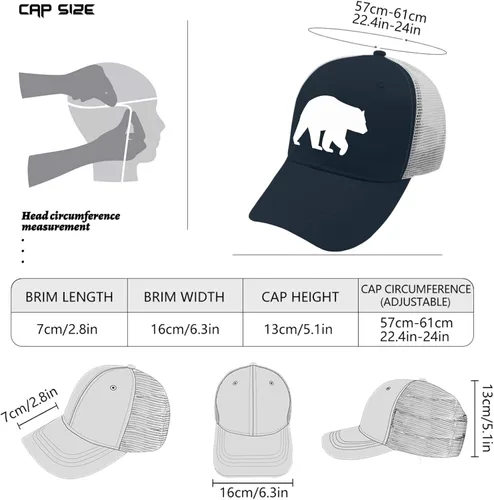Vista 4 de Baseball Caps Bear Dad Hats for Women Vintage Dad Hat Adjustable