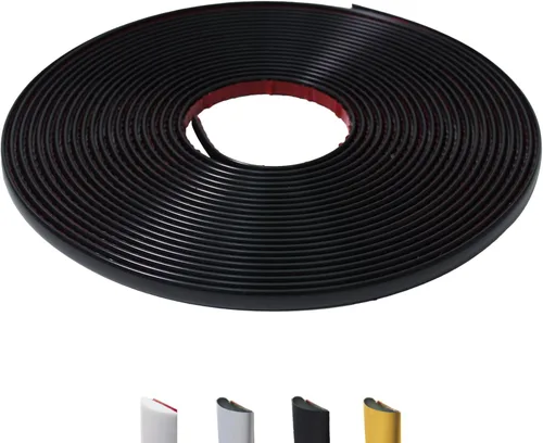 Vista 13 de Moldura de pared para despegar y pegar de 9.8 pies, moldura flexible en forma de D, color dorado mate para protector contra salpicaduras, espejos