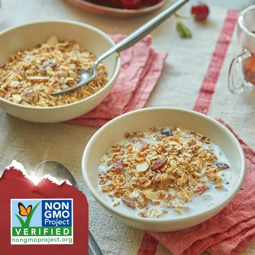 Vista 4 de Alpen Cereal original Muesli, caja de 14 onzas Cereal saludable para el corazón con copos de trigo, avena enrollada, nueces y pasas, proyecto