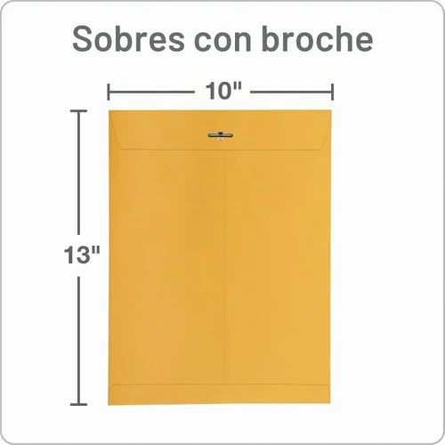 Vista 2 de Quality Park sobres con broche de 10 x 13, adhesivo engomado activado por humedad para sello seguro permanente, papel de 28 lb, marrón kraft