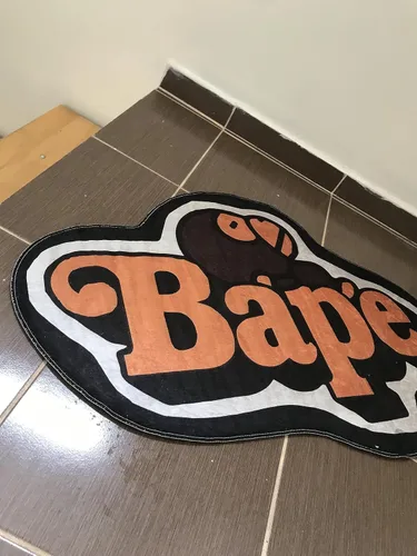 Vista 6 de BAPE - Alfombra moderna de decoración naranja, 35 pulgadas de ancho x 23 pulgadas de largo (23.6 x 35.4 in), tapete para habitación de niños