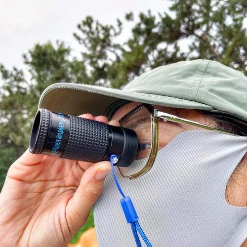 Vista 4 de Monocular de primer plano para baja visión, visión de corta distancia con amplio campo de visión, lupa de tamaño mini (0.236x0.630 in-estilo azul)