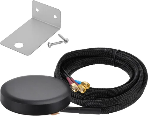 Vista 8 de SUPERBAT Antena combinada GPS celular 4G LTE Soporte fijo Montaje en pared Antena MIMO macho SMA Compatible con 4G LTE Industrial Gateway Mobile