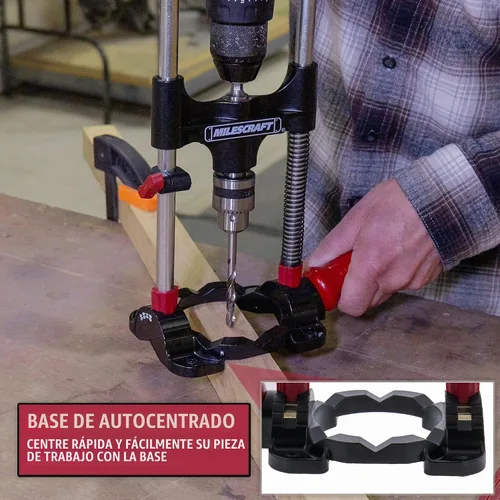 Vista 4 de Milescraft 1318 AccuDrill Mate, taladro con precisión.