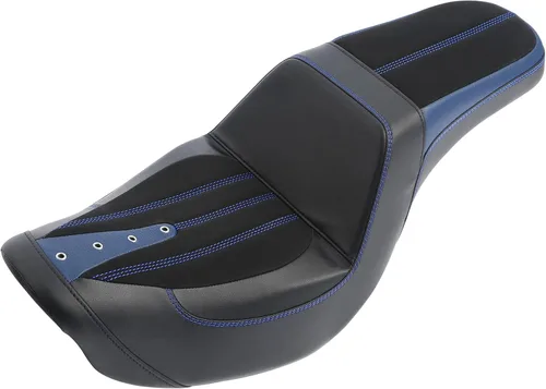 Vista 30 de C.C. RIDER Asiento para Conductor y Pasajero Asiento de Elevación Compatible con Harley Dyna Street Bob FXDB Low Rider FXDL/FXDLS Super Glide Custom