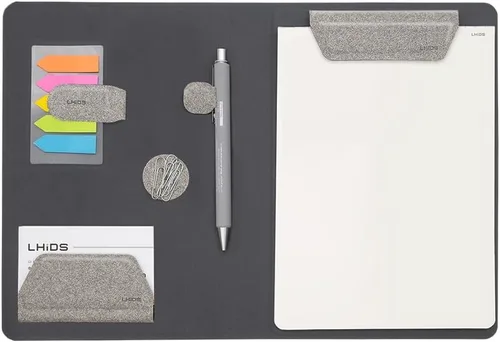 Vista 10 de LHiDS Creative Magnetic Business Portfolio Lite - Organizador de portafolio de currículum con portapapeles, clip para papel, bloc de escritura