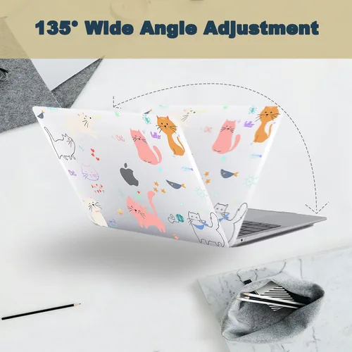 Vista 154 de Funda compatible con MacBook Air de 11 pulgadas 2015-2010 A1465 A1370, diseño impreso de plástico para laptop, carcasa protectora Air de 11.6