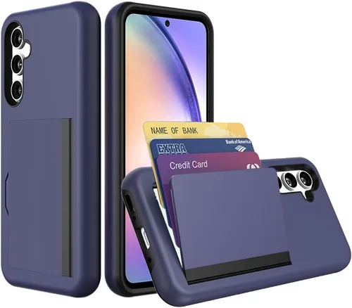 Vista 14 de Funda para Samsung Galaxy S25 con tarjetero, ranura para tarjeta de crédito Funda protectora tipo cartera - Negro