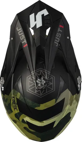 Vista 3 de Just1 Racing J39 - Casco de motocicleta MX Off-Road Motocross con carcasa externa de resina termoplástica