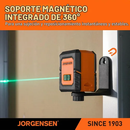 Vista 7 de JORGENSEN Nivel láser con trípode, herramienta niveladora láser de módulos dobles de 100 pies