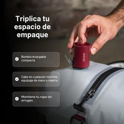 Vista 7 de Ekster Kit de vacío de viaje - Bolsas de vacío de viaje con bomba - 1
