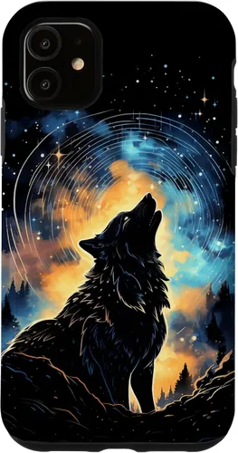 Vista 8 de Howling Wolf Space Galaxy Stars Wolves Animal Case for iPhone 17