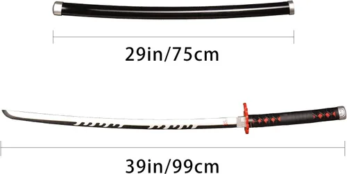 Vista 96 de SV Anime Demon Slayer Sword Katana 41 Inch Decorative Collectible Gift Cosplay Sword，Various Styles Available