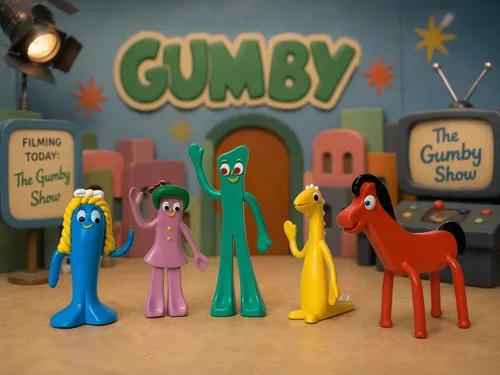 Vista 4 de Set de muñecos en caja de Gumby y sus amigos de NJ Croce