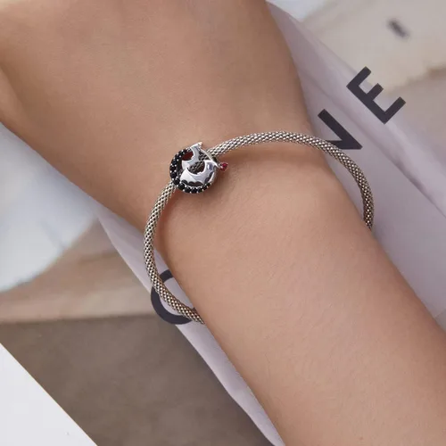 Vista 93 de Abalorios de plata de ley para pulseras, collares, familia para siempre, circonita cúbica, regalo de joyería para mujeres