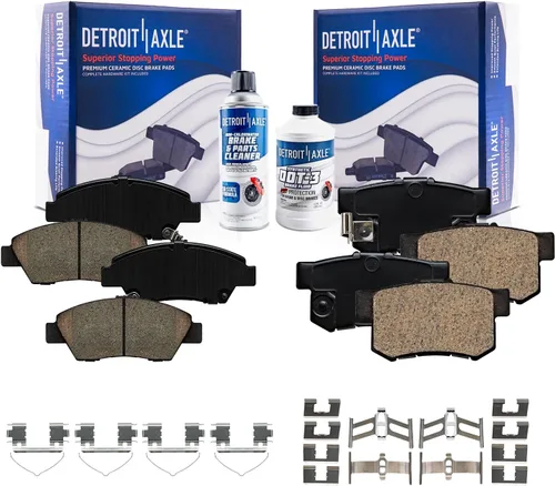 Vista 126 de Detroit Axle - Pastillas de freno traseras para Toyota Prius 2012-2015 Prius Plug-In 2017-2018 Corolla iM 2016 Sion iM 2011-2017 Lexus CT200h