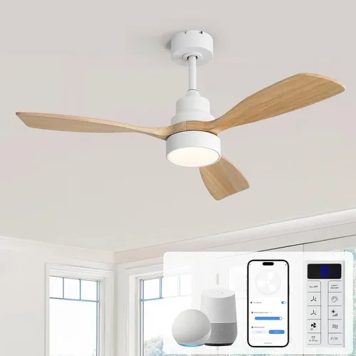 Vista 12 de Sofucor Ventiladores de techo inteligentes de 48 pulgadas con luces