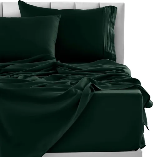 Vista 18 de LUX Décor - Juego de sábanas Twin de microfibra ultrasuave de 3 piezas con sábana encimera, sábana bajera de 16 pulgadas de profundidad y funda