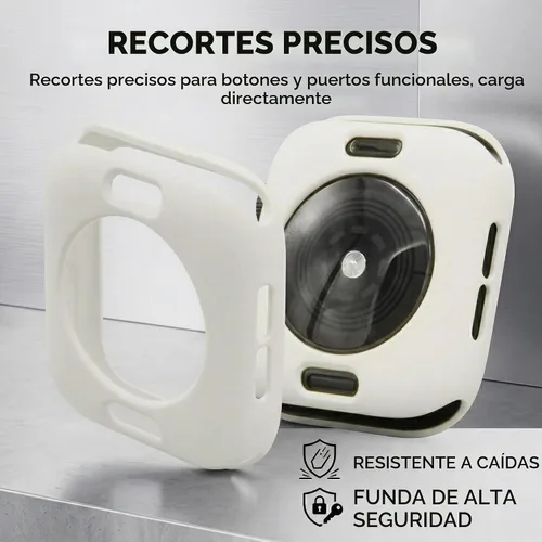 Vista 3 de Funda Ultra Delgada de TPU para iWatch Apple Watch Series 3/2/1, 38mm Blanco antiguo