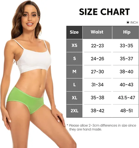 Vista 6 de Benirap Ropa interior de algodón suave para mujer, bragas hipster transpirables, paquete de 5 o 6