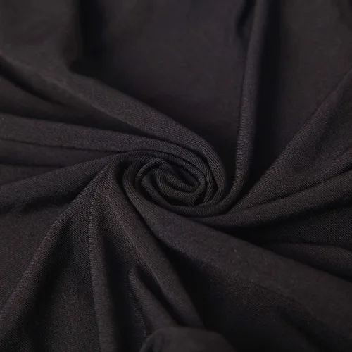 Vista 7 de Peomeise - 6 piezas de funda elástica de elastano para sillas, para bodas, fiestas, banquetes y eventos (negro, 6)