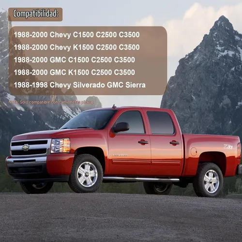 Vista 4 de kit de bombillas LED interiores para mapa y cúpula para Chevy K1500 K2500 GMC C1500 C2500 1988-2000, Silverado Sierra 1988-1998 Pickup 6000K Blanco
