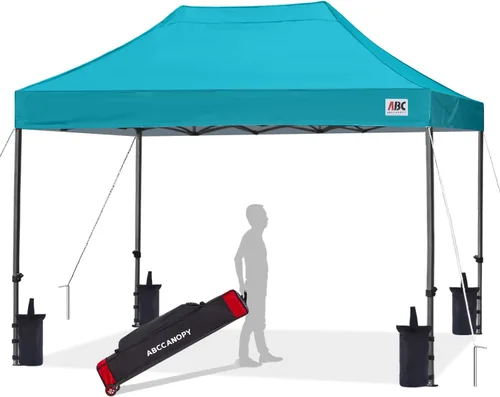 Vista 23 de ABCCANOPY Toldo Desplegable – Carpa/Toldo Portátil para Patio Exterior de 8 x 8 Pies, Resistente para Patio Trasero y Terraza con 4 Sacos de Arena