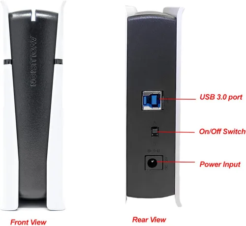 Vista 6 de Avolusion PRO-5U 3TB USB 3.0 Disco duro externo para Windows, MacOS, PS5 y Xbox (blanco)