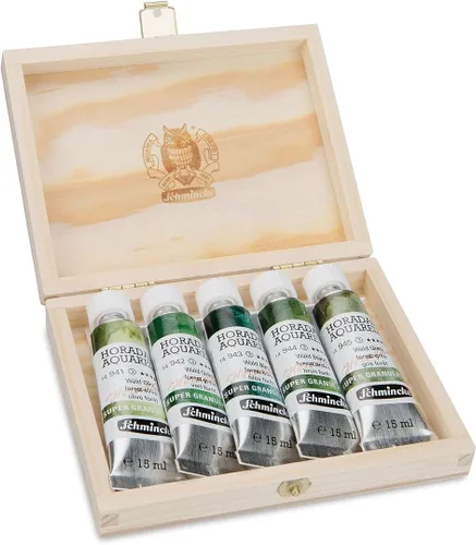 Vista 22 de Schmincke - HORADAM® AQUARELL, surtido completo de 40 medios recipientes de acuarelas de granulación súper fuerte, 74 440 097, caja de metal
