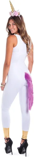Vista 2 de Tipsy Elves Disfraz sexy de unicornio que no se transparenta, disfraz de unicornio para adultos, disfraz de Halloween para mujer