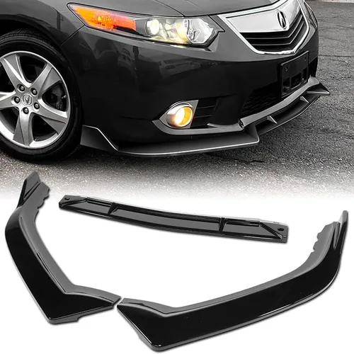 Vista 7 de EPARTS - Juego de 3 piezas de plástico ABS para parachoques delantero estilo STP, protección compatible con Acura TSX 2011, 2012, 2013, 2014
