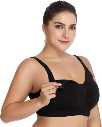Vista 3 de Lataly Bralette de lactancia para mujer, sin varillas, paquete de 5