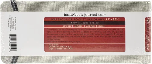 Vista 7 de Handbook Journal Co. Artist Watercolor Sketchbook 3.5 x 8.25 pulgadas (paquete de 2) 95 libras / 200 GSM, panorámica de bolsillo, tapa dura