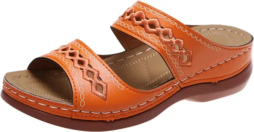 Vista 12 de Ladmiple - Sandalias ortopédicas de verano para mujer con soporte de arco para fascitis plantar