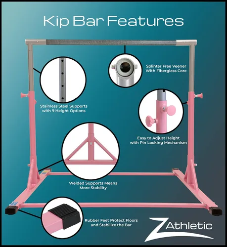 Vista 3 de Z Athletic Kip Bar and Folding Gymnastics Mat