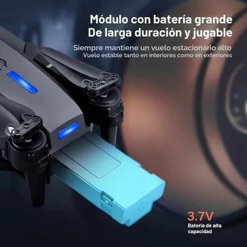 Vista 5 de Dron elicci E99 con controlador de pantalla, dos baterías, sujeción de altitud, despegue y aterrizaje con una tecla, evasión activa de obstáculos.