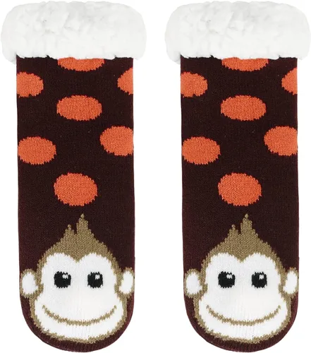 Vista 2 de American Trends Calcetines peludos para niñas, de forro polar, antideslizantes, gruesos, cálidos, calcetines para bebés y niños pequeños