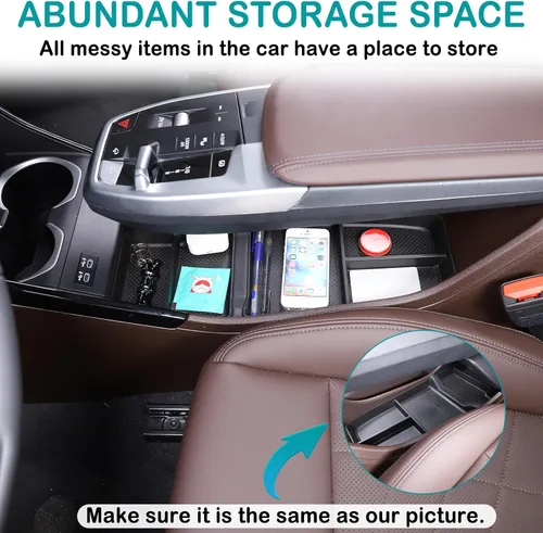 Vista 3 de Caja de almacenamiento para auto compatible con BMW X1 U11 2023 2024 2025 bandeja organizadora de consola inferior, caja de almacenamiento TPE