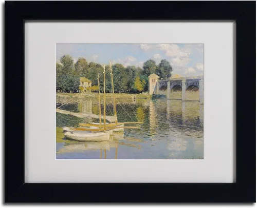 Vista 2 de Trademark Fine Art Claude Monet - Lienzo decorativo para pared, marco negro, 11 x 14 pulgadas