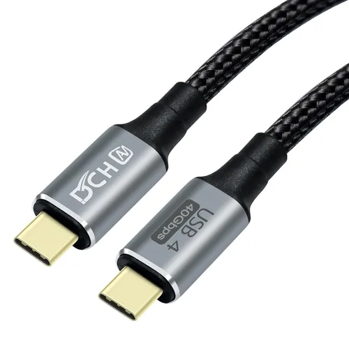 Vista 6 de DCHAV Cable USB 4 USB C a USB C 8K HD Display Video 40 Gbps Transferencia de datos 100W Cable de carga rápida USB4 tipo C a tipo C Cable trenzado